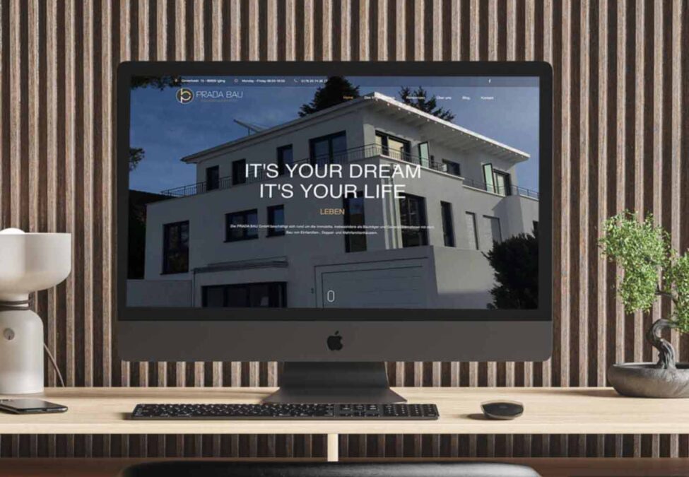 PRADA BAU – IMMOBILIEN & BAUTRÄGER WEBDESIGN